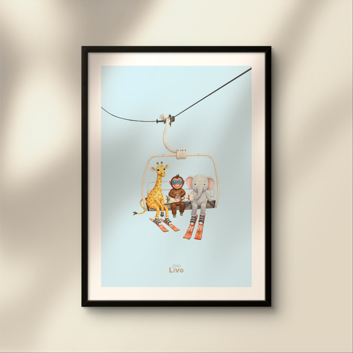Wintersport Vrienden poster – Muurdecoratie kinderkamer