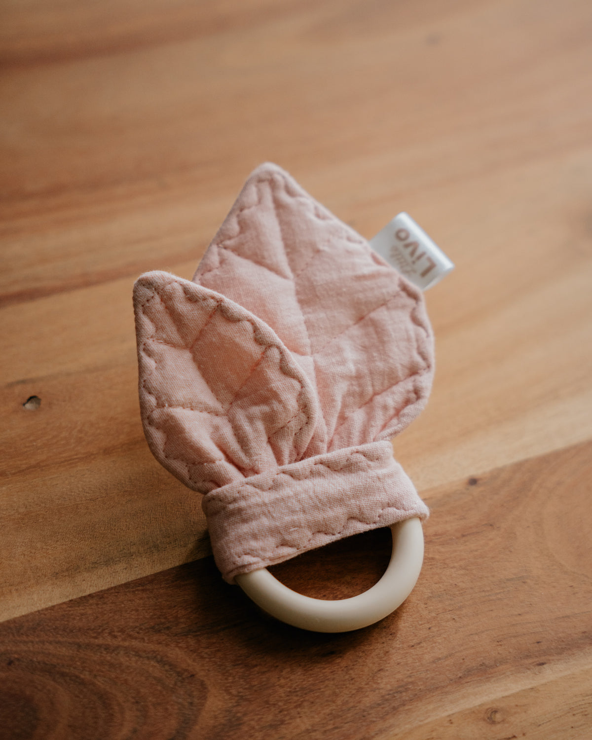 Handgemaakte Silicone Bijtring met Blaadjes