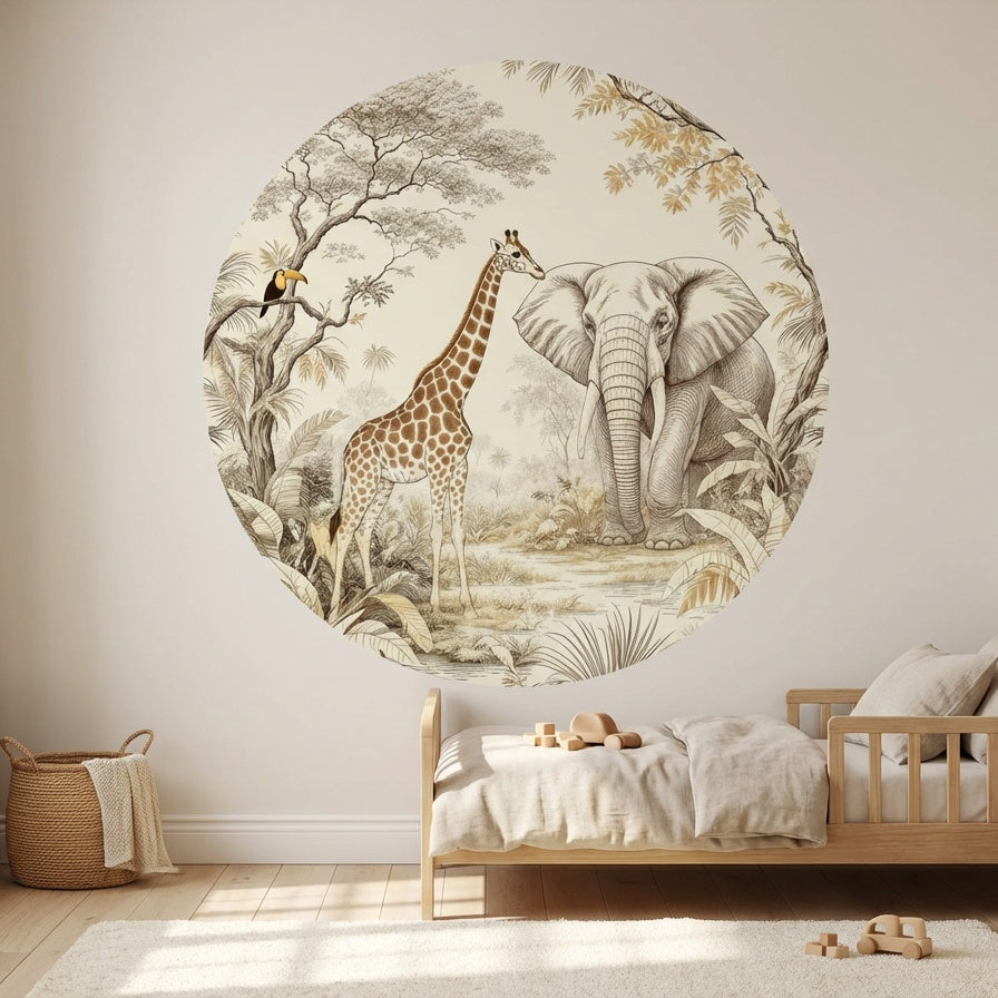 JUNGLE MUURSTICKER KINDERKAMER