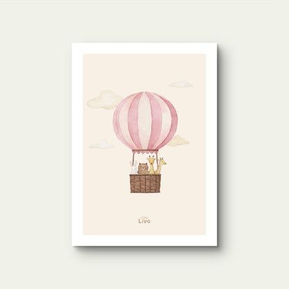 De Grote Ballonreis poster – Muurdecoratie Kinderkamer