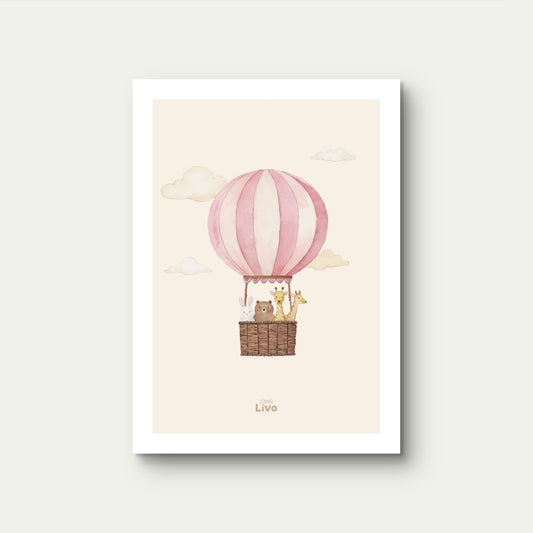De Grote Ballonreis poster – Muurdecoratie Kinderkamer
