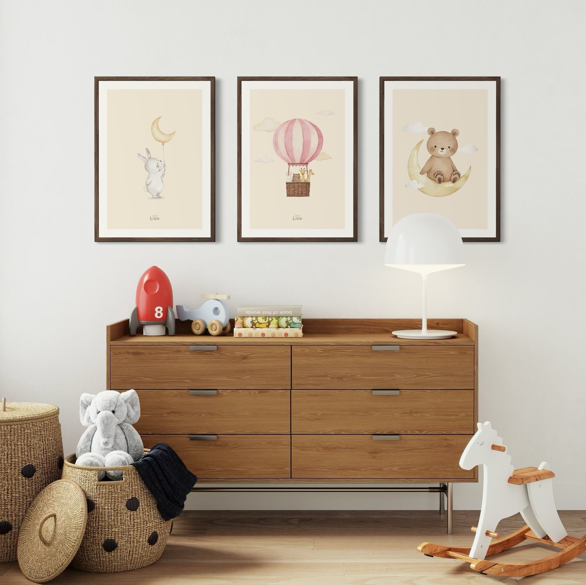 Beertje op de Maan poster – Muurdecoratie Kinderkamer