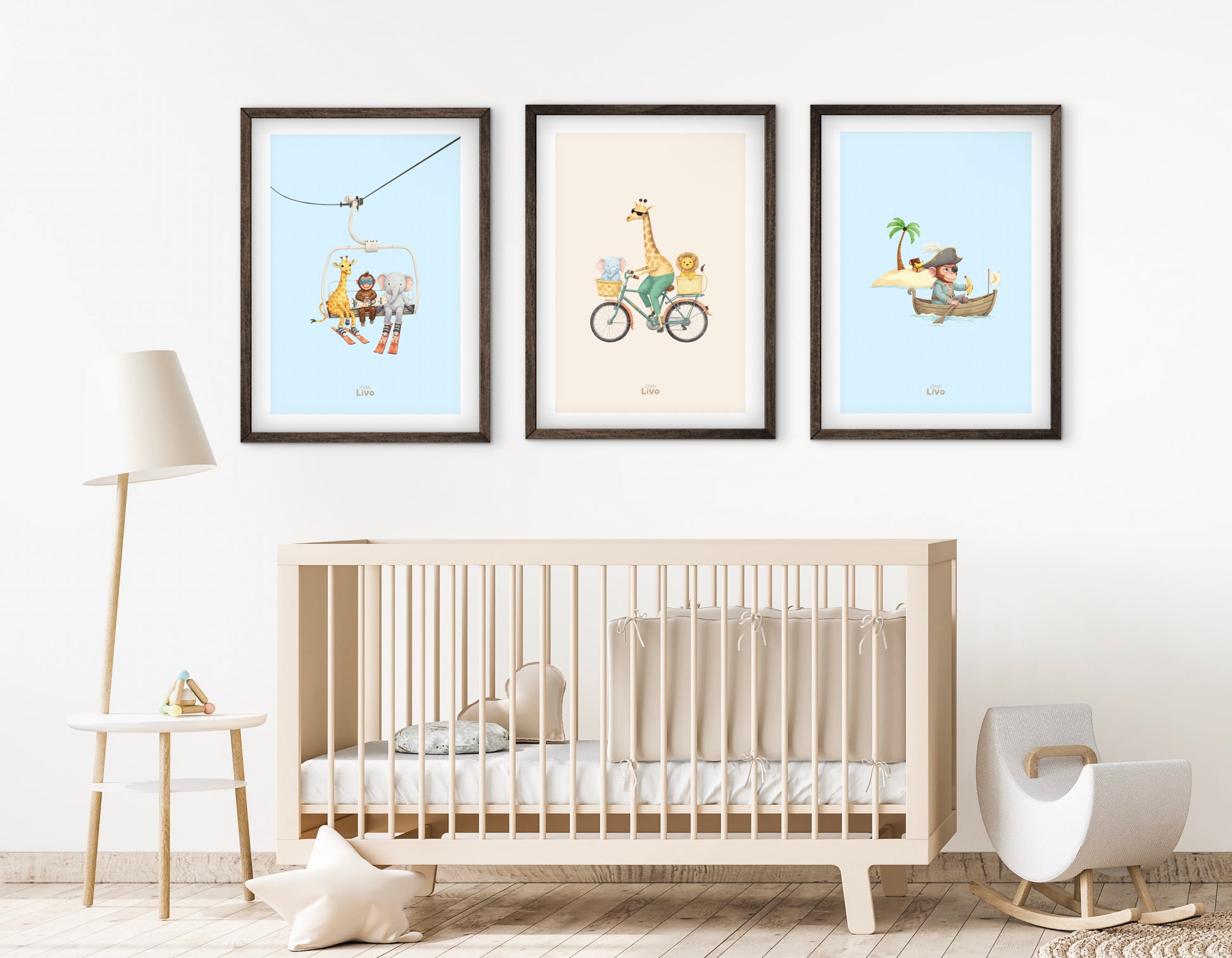 Wintersport Vrienden poster – Muurdecoratie kinderkamer