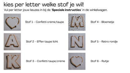 Handgemaakte gepersonaliseerde naam slinger