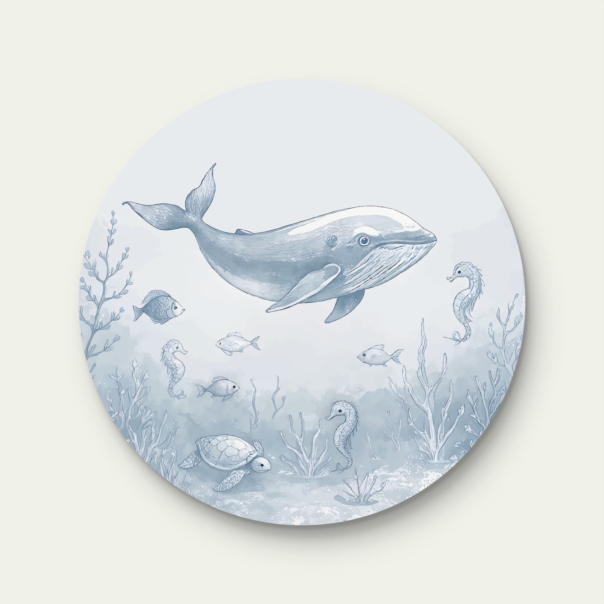 Muursticker baby- kinderkamer met oceaandieren 