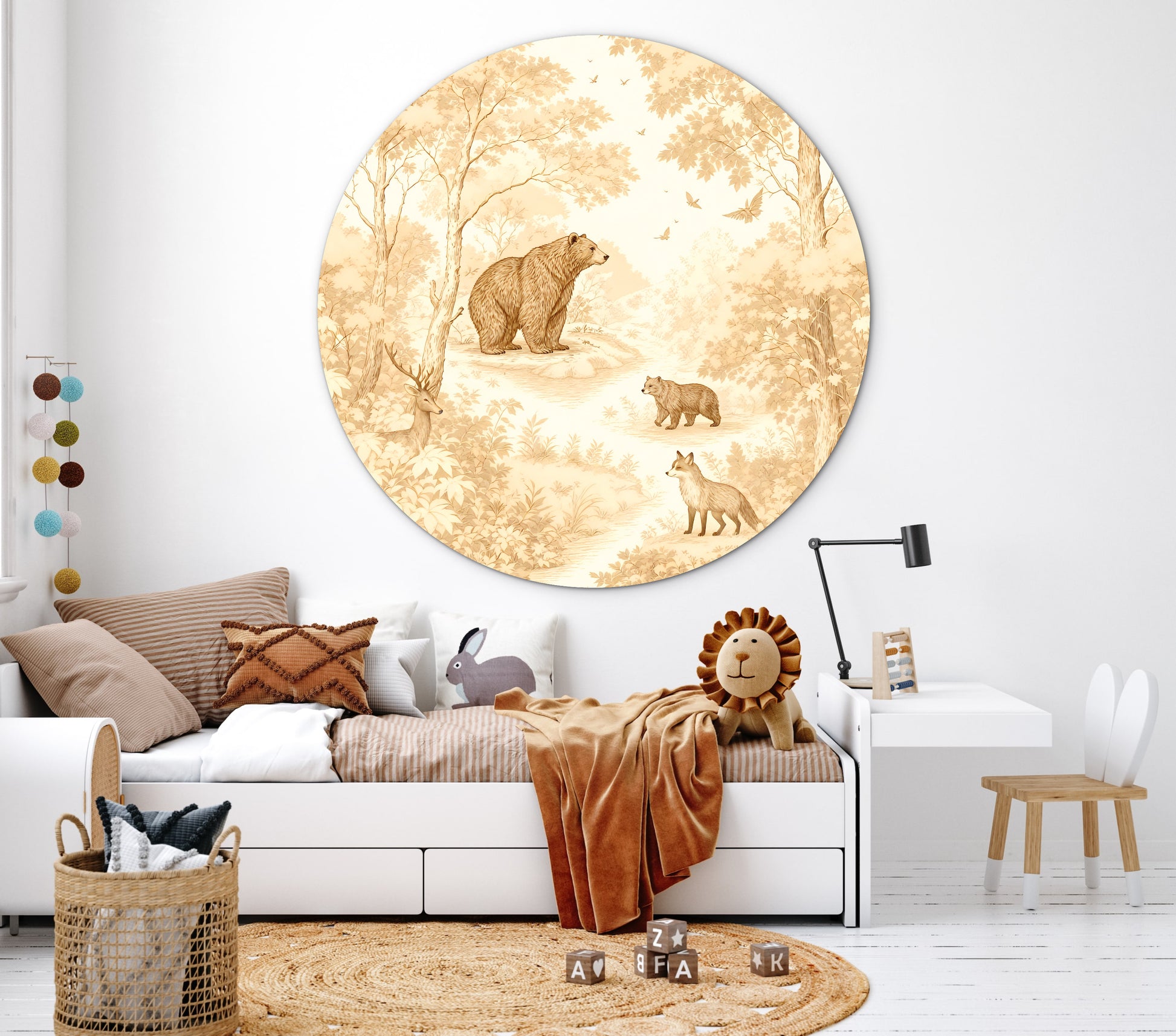 Muursticker baby- en kinderkamer met bosdieren 