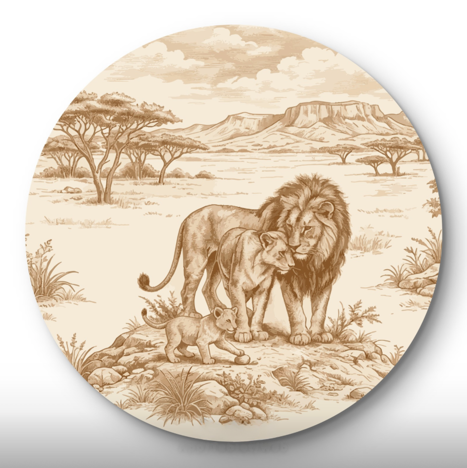 Muursticker kinderkamer leeuwen 