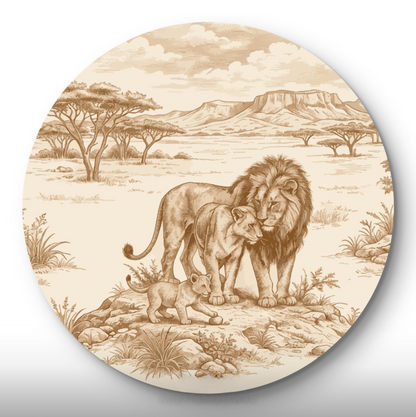 Muursticker kinderkamer leeuwen 