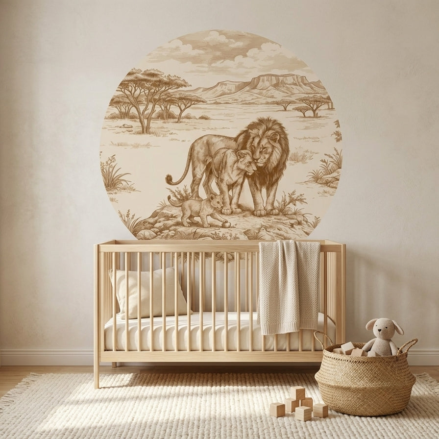 Muursticker kinderkamer leeuwen 