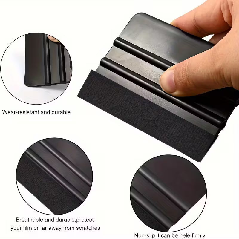 Rakel voor de muursticker 