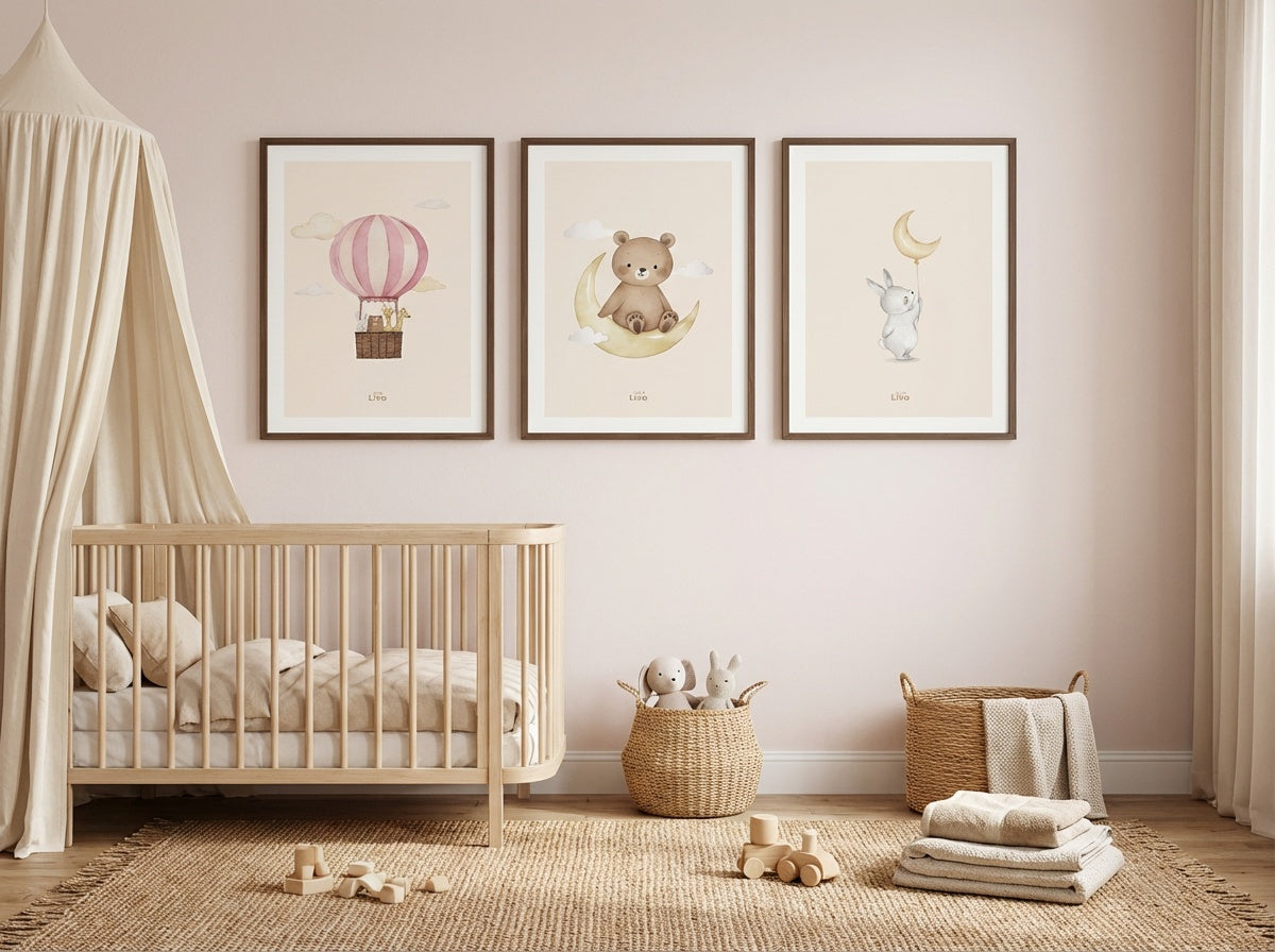 Kinderposter - Beertje op de Maan