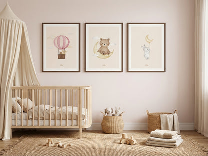 Kinderposter - Beertje op de Maan