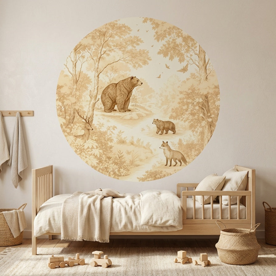 BOSDIEREN MUURSTICKER KINDERKAMER 