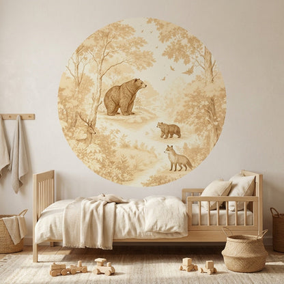 BOSDIEREN MUURSTICKER KINDERKAMER 