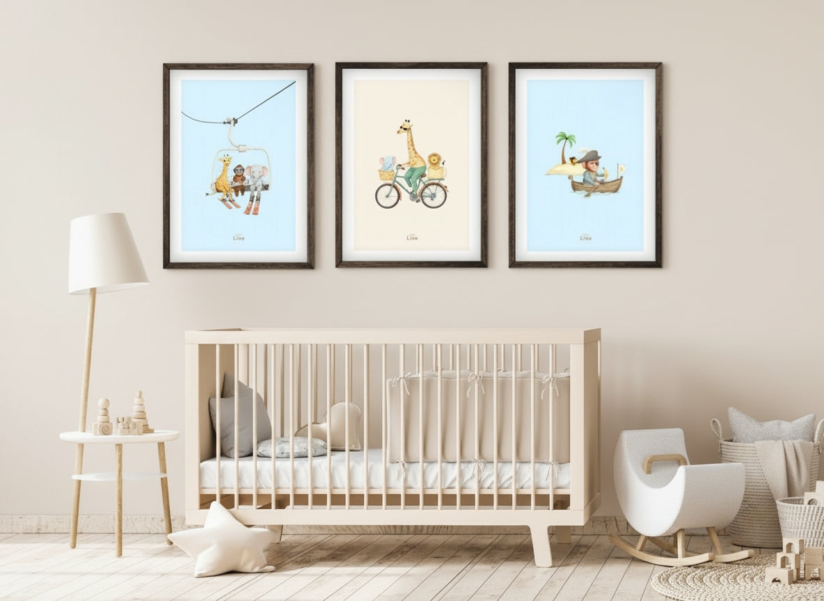 Kinderposter - Wintersport Vrienden