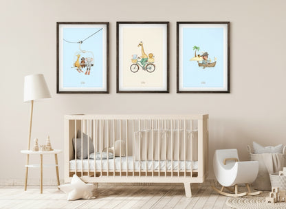 Kinderposter - Wintersport Vrienden