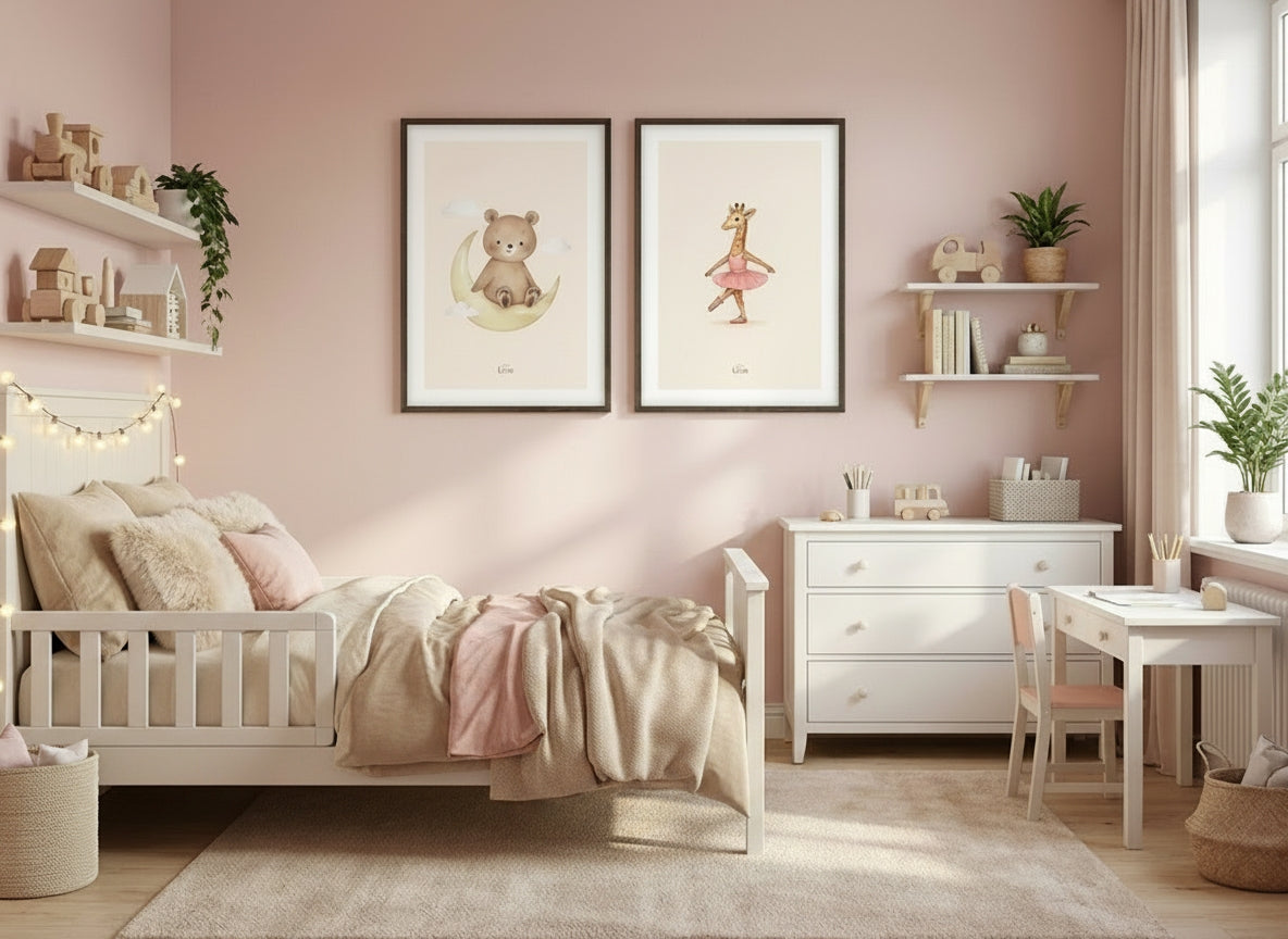 Kinderposter - Ballerina Giraf