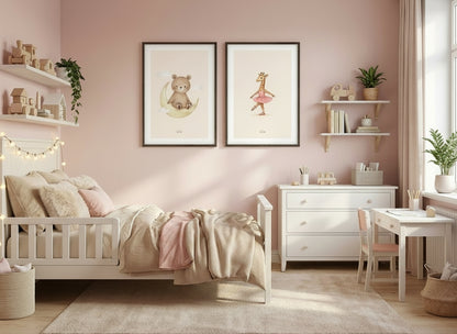 Kinderposter - Ballerina Giraf